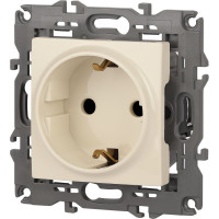 Розетка со шторками ЭРА Elegance 2P+E Schuko, 16A-250В, IP20, сл.кость 14-2102-02 Б0034273