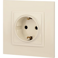 Розетка со шторками ЭРА Elegance 2P+E Schuko, 16A-250В, IP20, сл.кость 14-2102-02 Б0034273