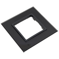Рамка ЭРА 14-5101-05 на 1 пост, стекло, Elegance, чёрный+антрацит Б0034474