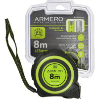 Магнитная нейлоновая рулетка с фиксатором Armero 8м/25мм A101/282
