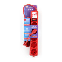 Фильтр-удлинитель Power Cube PC 3м 5р, красн. 10А/2,2кВт SPG-MXTR-14