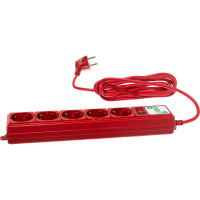 Фильтр-удлинитель Power Cube PC 3м 5р, красн. 10А/2,2кВт SPG-MXTR-14