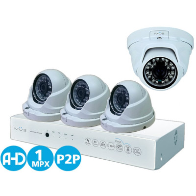 Ivue КОМПЛЕКТ ВИДЕОНАБЛЮДЕНИЯ AHD 1MPX ДЛЯ ДОМА И ОФИСА 8+4 D5008-PPC-D4
