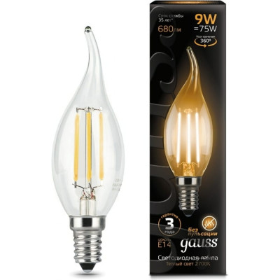 Лампа Gauss LED Filament Свеча на ветру 104801109