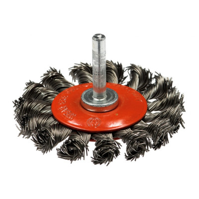 Щетка дисковая со жгутовой стальной проволокой Эксперт 485 (75 мм; хвостовик 6 мм; упаковка 25шт.) Профоснастка 20710001