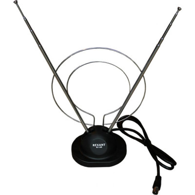 REXANT RX-100 антенна на подставке с кольцом VHF, UHF 47-860 MHz /К/ 34-0100