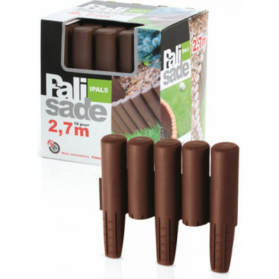 Prosperplast Заборчик для клумбы Palisada 2,7м, 10шт. ц. коричневый IPAL5-R222