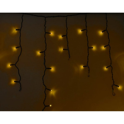 Neon-Night Гирлянда Айсикл (бахрома) 4,8x0,6 м, черный ПВХ, 176 LED Желтые, IP65, 230В 255-131