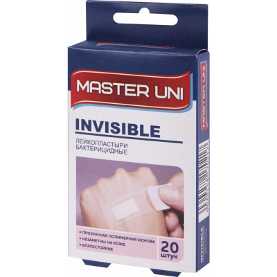 Набор пластырей MASTER UNI INVISIBLE 630285