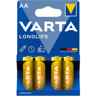 Varta Батарейки LONGLIFE AA BL4 4008496525157 04106101414