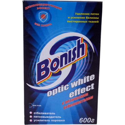 BONISH Средство для удаления пятен 600 г Optic white effect без хлора 603906