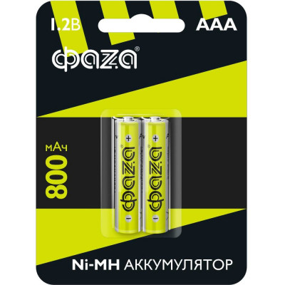 ФАZА Аккумулятор размера AAA/HR03 1.2В 800мАч Ni-MH BL-2 5002883