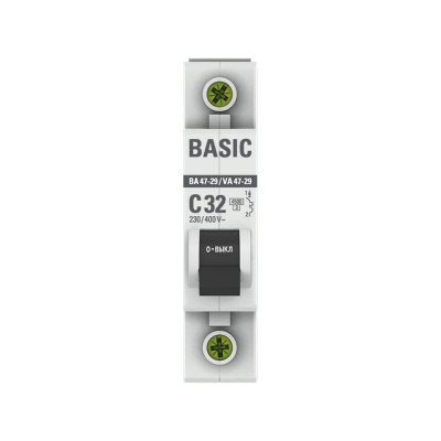 EKF Автоматический выключатель 1P 32А (C) 4,5кА ВА 47-29 Basic mcb4729-1-32C
