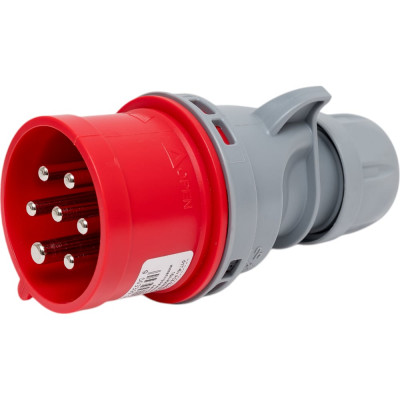 PCE Вилка кабельная 16А 400V 6P+E IP44 с никелированными контактами 017-6v