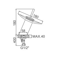 LEDEME Смеситель для умывальника 16см.прозр.стекл L1055-2 89274