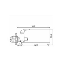 Смеситель для ванны Ledeme L2238-B 89254