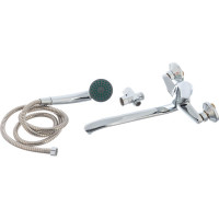 Смеситель для ванны LEDEME картридж диаметр 40 мм, длинный излив, керамический переключатель L30S L2129-B 65698