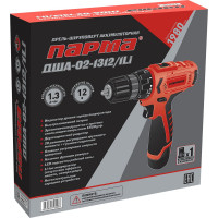 Аккумуляторная дрель-шуруповерт Парма ДША-02-1312/1Li  02.021.00005