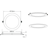 Светодиодный круглый светильник ЭРА LED 1-6-6K LED 6W 220V 6500K Б0019831
