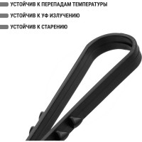 Дюбель-хомут TDM ELECTRIC ДХК-10 для круглого кабеля 5-10 мм, нейлон, черный, 10 шт. SQ0539-0025