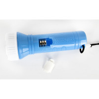 Фонарь, голубой, 1LED, 1 режим, 3xAG10, пластик Ultraflash 828-TH 2395