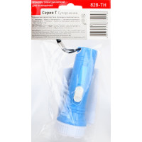Фонарь, голубой, 1LED, 1 режим, 3xAG10, пластик Ultraflash 828-TH 2395