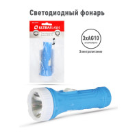 Фонарь, голубой, 1LED, 1 режим, 3xAG10, пластик Ultraflash 828-TH 2395