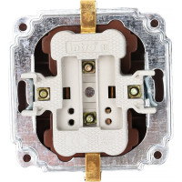 Розетка Intro 420510 2х2PE Schuko,16А, 250В, СУ, Solo, венге Б0043338