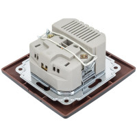 Розетка Intro 441005 PE Schuko со шторками, 16А, 250В 2хUSB, СУ, Solo, Б0043407