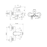 Смеситель для ванны Ideal Standard Ceraflex B1740AA