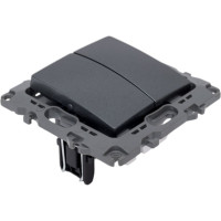 Двойной переключатель ЭРА 12-1106-12 10АХ-250В, IP20, 12, графит Б0019295