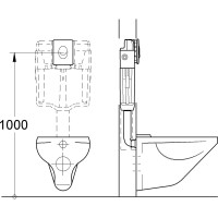 Инсталляция для подвесного унитаза GROHE Rapid SL 4 в 1 в сборе, с кнопкой смыва 38505000, 38750001