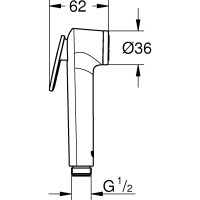Гигиенический душ GROHE Tempesta-F 1 вид струи, хром 27512001
