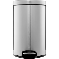 Корзина для мусора с педалью Merida металлическая, напольная, с микролифтом, матовая, 12 л KIM414