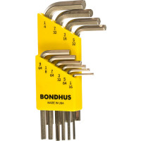 Набор из 10 дюймовых хромированных ключей BONDHUS S 1/16-1/4" 16238