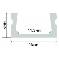 Накладной анодированный профиль ЭРА 1506-1 CAB 262 16х6 мм, 2м Б0039435