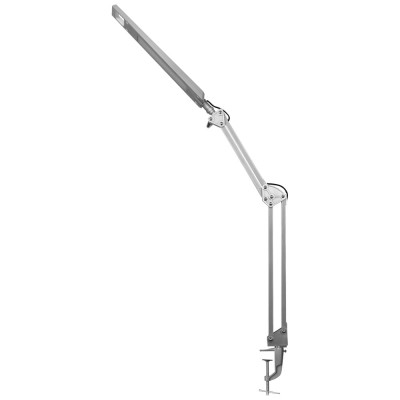 Настольный светильник Camelion KD-821 C03 серебро LED 8Вт, 230В, 2 уровня яркости, 350Лм, струбцина 13528