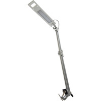 Настольный светильник Camelion KD-821 C03 серебро LED 8Вт, 230В, 2 уровня яркости, 350Лм, струбцина 13528