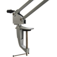 Настольный светильник Camelion KD-821 C03 серебро LED 8Вт, 230В, 2 уровня яркости, 350Лм, струбцина 13528