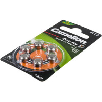 Батарейка для слуховых аппаратов Camelion ZA13 BL-6 Mercury Free A13-BP6 0%Hg, 1.4V, 280mAh 12824