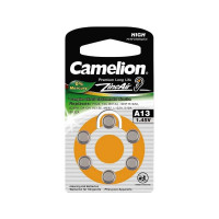 Батарейка для слуховых аппаратов Camelion ZA13 BL-6 Mercury Free A13-BP6 0%Hg, 1.4V, 280mAh 12824