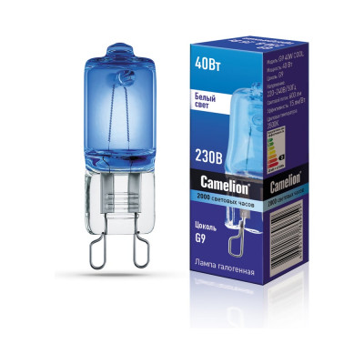 Галогенная лампа без рефлектора Camelion G9 40W COOL 220V, 2000 часов 11467