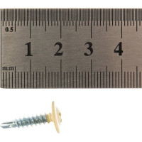 Прессшайба Качественный КРЕПЕЖ 4.2х19 мм, слоновая кость RAL 1014, сверло, 250 шт 0301117 КЧ