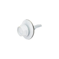 Кровельный саморез Качественный КРЕПЕЖ белый RAL 9003, 5.5х19 мм, 350 шт 1000099 КЧ