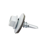 Кровельный саморез Качественный КРЕПЕЖ белый RAL 9003, 5.5х19 мм, 350 шт 1000099 КЧ