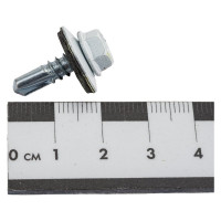 Кровельный саморез Качественный КРЕПЕЖ белый RAL 9003, 5.5х19 мм, 350 шт 1000099 КЧ