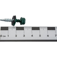 Кровельный саморез Качественный КРЕПЕЖ зеленый мох RAL 6005, 4.8х29 мм, 85 шт 0300103 КЧ