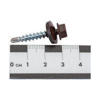 Кровельный саморез Качественный КРЕПЕЖ коричневый RAL 8017, 4.8х29 мм, 55 шт 0200115 КЧ