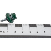 Кровельный саморез Качественный КРЕПЕЖ зеленый мох RAL 6005, 5.5х19 мм, 90 шт 0300111 КЧ