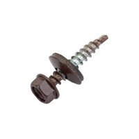 Кровельный саморез Качественный КРЕПЕЖ коричневый RAL 8017, 4.8х29 мм, 85 шт 0300115 КЧ